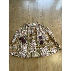 Artelier Nicole Miller Womens Multicolor Embellished‎ Tasseled Tank Top Sz L